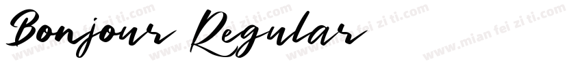 Bonjour Regular字体转换